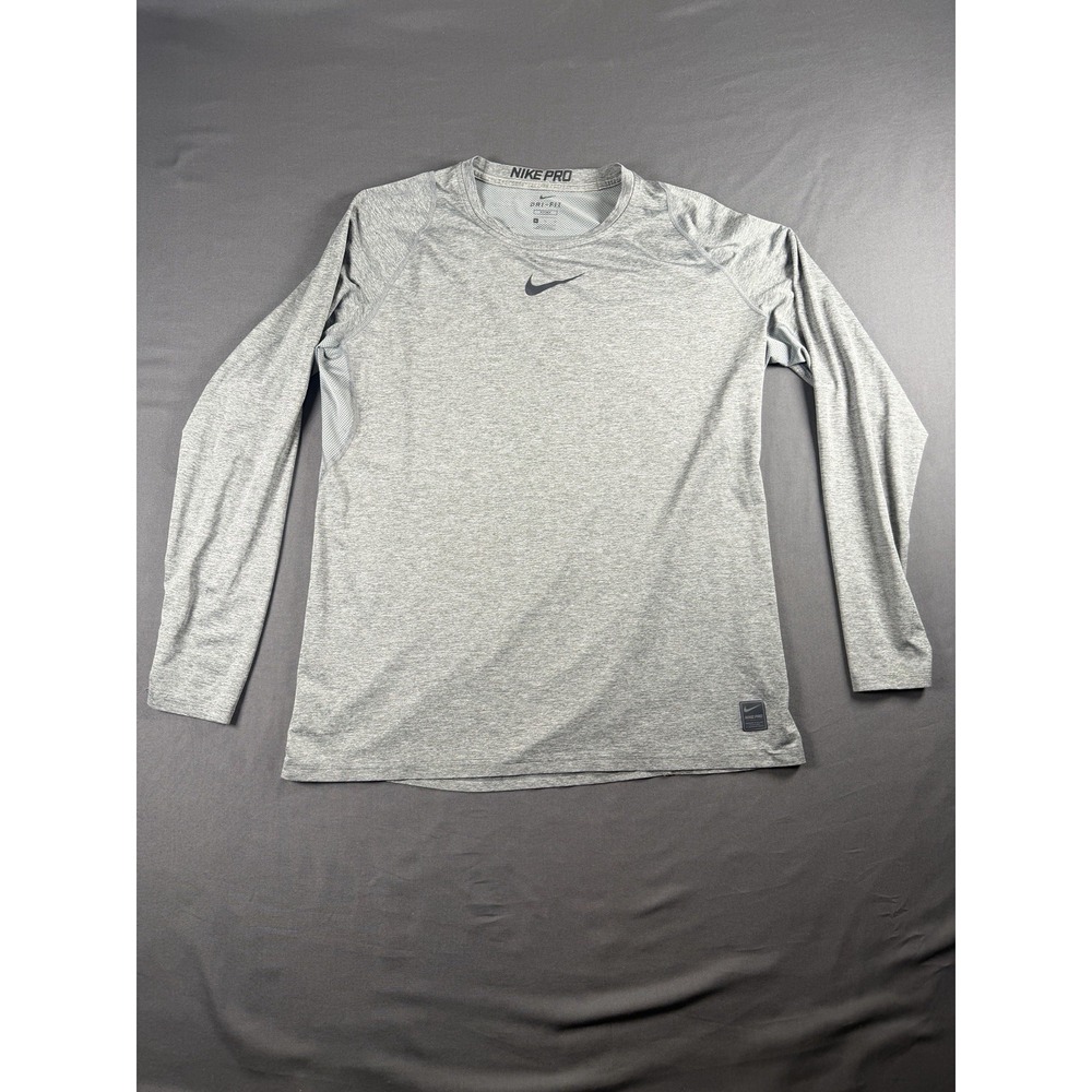 Nike Pro Dri-Fit Men's XL Long Sleeve Workout T-Shirt Heather Gray